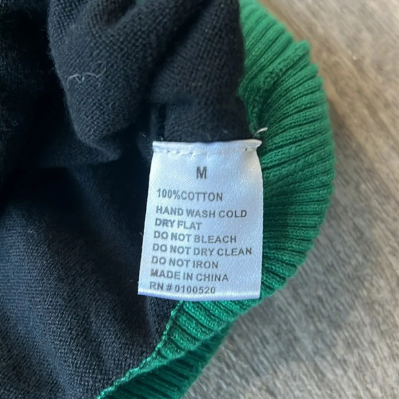 WeLoveFine Sweater Black and Green Marvel Loki Crop Sweater Cardigan Size Medium - Picture 7 of 10